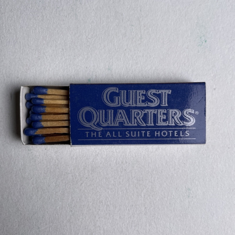 Vintage Matchbook Guest Quarters All Suite Hotel Blue White NY